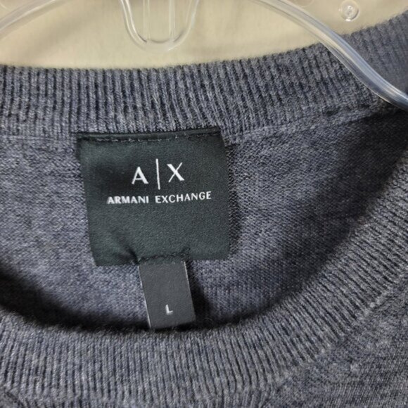 Armani Exchange Pullover Sweater Wool Mens Sustainable Size L - Picture 7 of 12